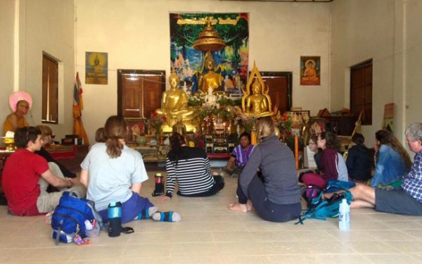 Volunteer at Journey to Freedom have a chance to learn Buddhism