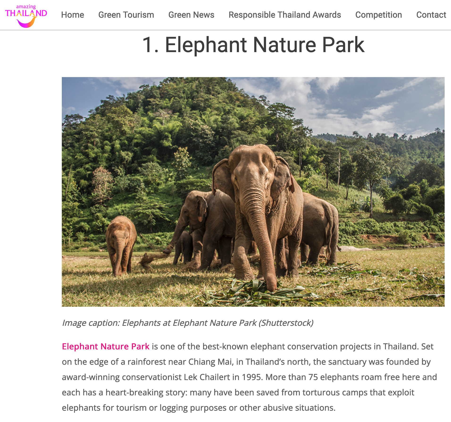 Amazing Thailand - UK - 1 Ethical elephant sanctuaries in Thailand