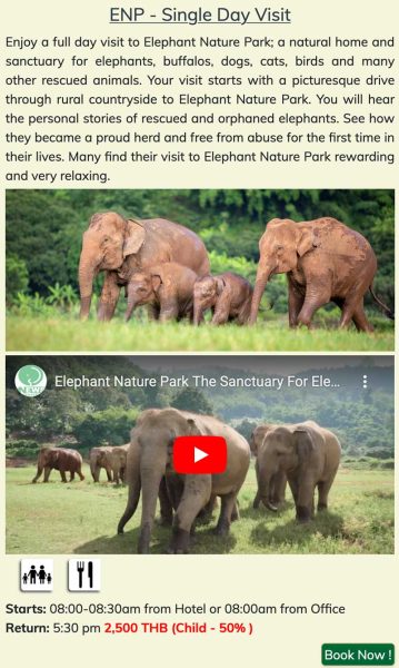 Chiang Mai Single Day and Overnight visits to Elephant Nature Park