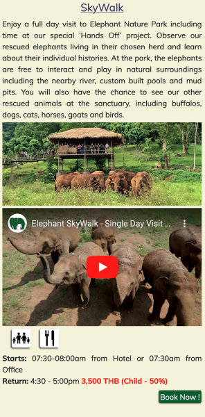 Khamla's Herd are Proud to Present SkyWalk at Elephant Nature Park