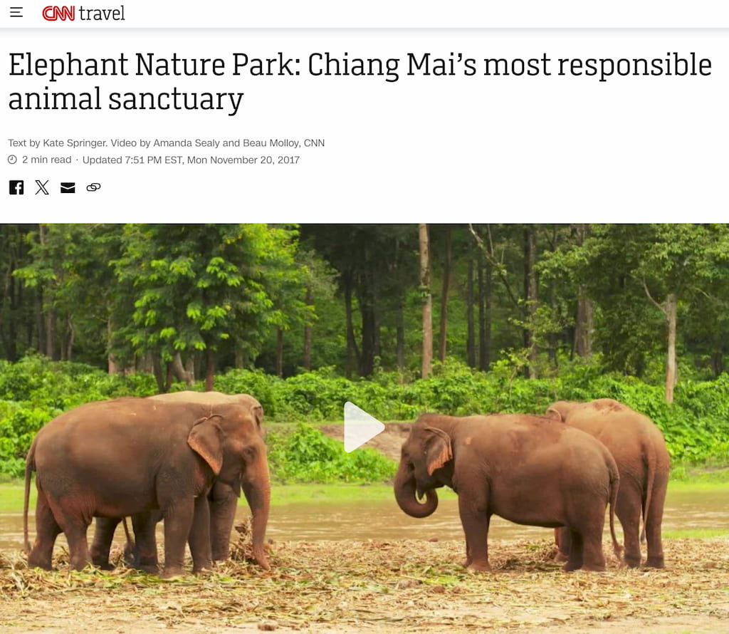 CNN – Elephant Nature Park: Chiang Mai’s most responsible animal sanctuary