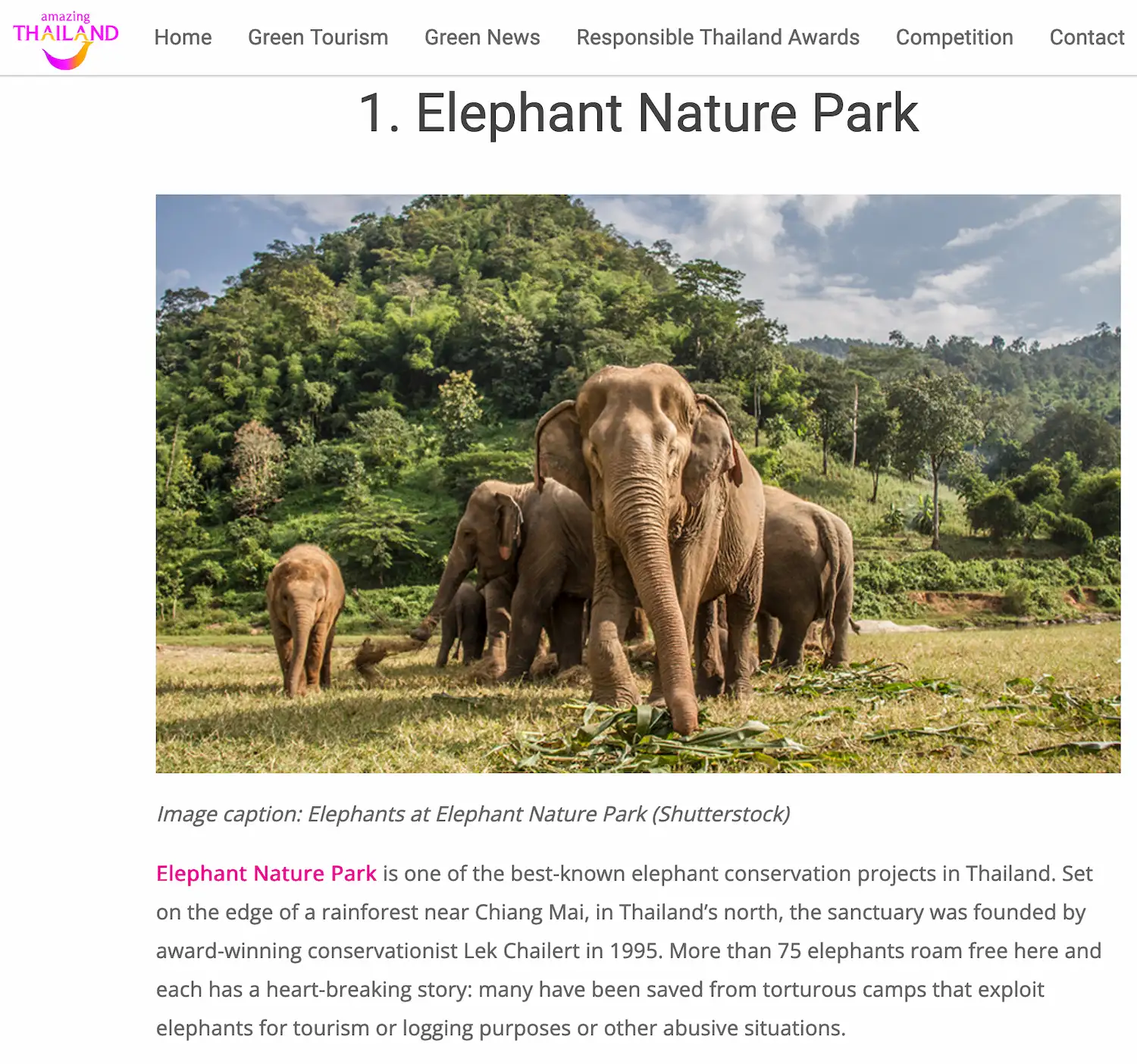 Amazing Thailand – UK – 1 Ethical elephant sanctuaries in Thailand